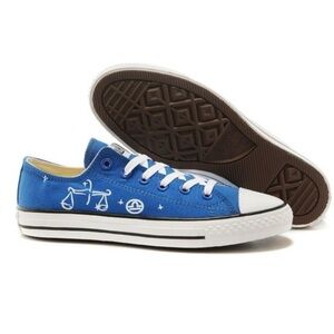 Converse Blue All Star Limited Edition Libra Zodiac Women's Sneakers